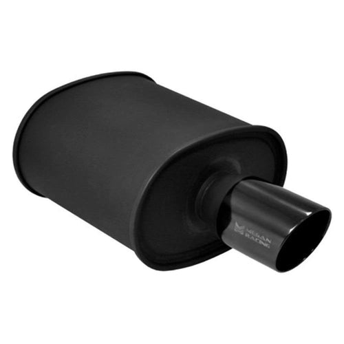 Megan Racing Black Chrome MR-MU-MBC 2.5" Exhaust Black Coated Muffler Inlet (with 3.5" Tip)