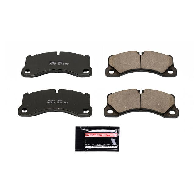 Power Stop Z23-1349 Z23 Sport Carbon Fiber Infused Ceramic Brake Pads with Hardware For Caye, Cayenne, Cayenne, Caye, Macan, Panamera, VW Touareg [Model Specific]