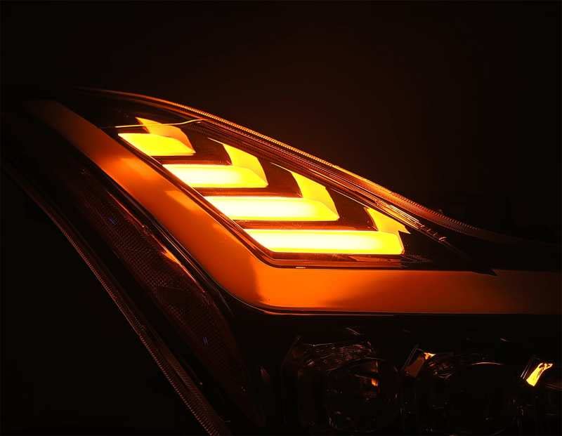 NOVA LED Projector Headlights AlphaRex 08-13 Infiniti G37 Plank Style Design Chrome