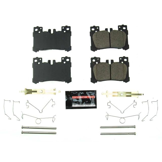 Power Stop Z23-2063 Z23 Evolution Sport Rear Carbon Fiber Infused Ceramic Brake Pads with Hardware For Lexus LC500, Lexus LC500h, Lexus LS500, Lexus LS [Model Specific]