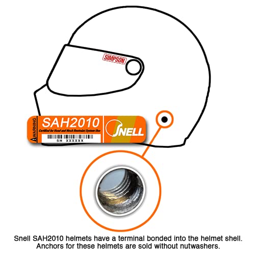 Helmet Anchor Attachment HANS AK11412 - Quick Click -SAH Series - Pair