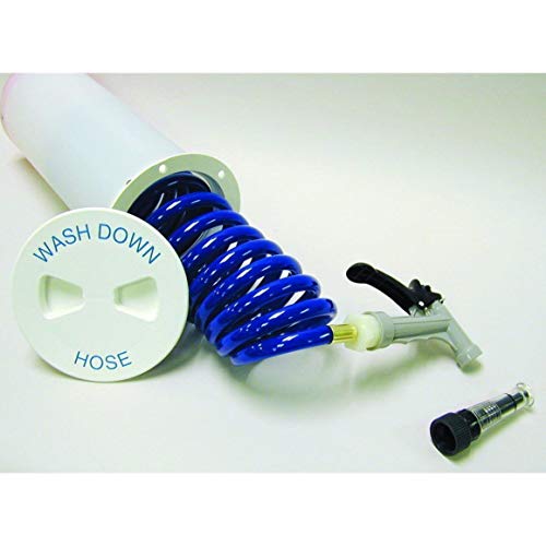 Black Deck Plate - Washdown Station - White Hose - Pistol Grip Nozzle