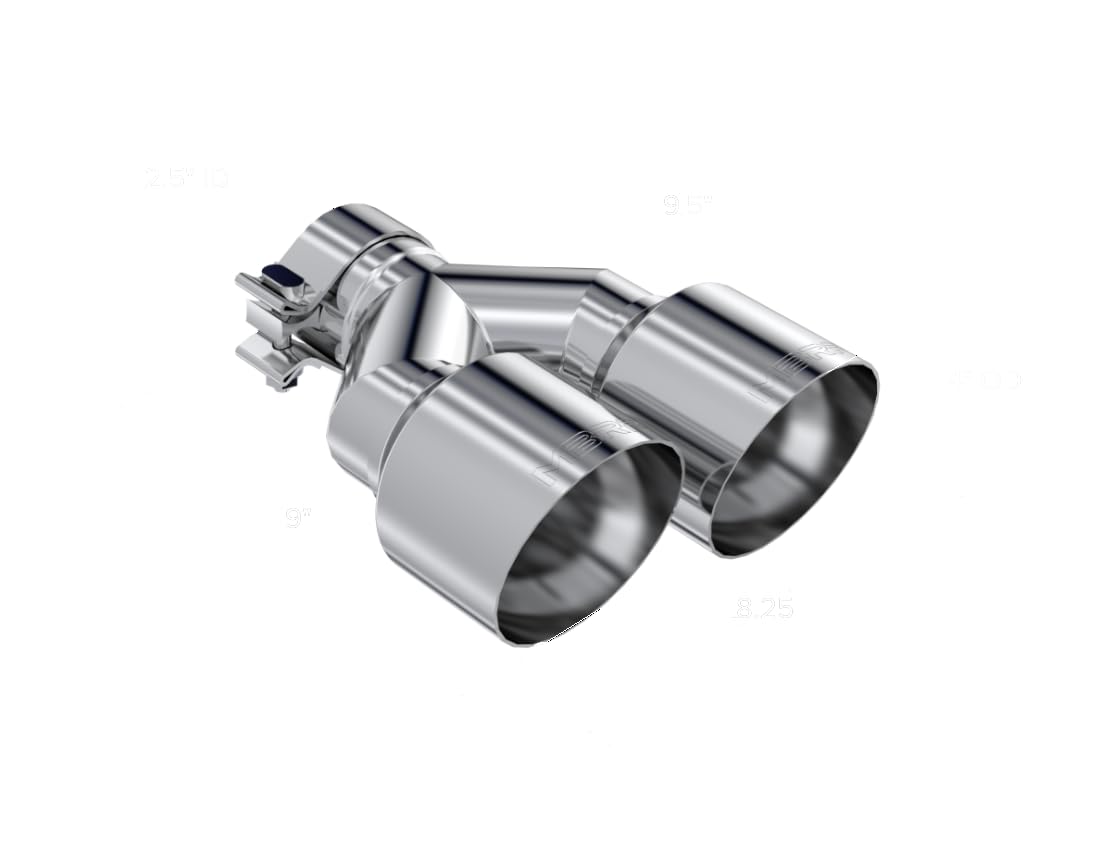 MBRP Dual Tip T304 SS 4in OD/2.5in Inlet