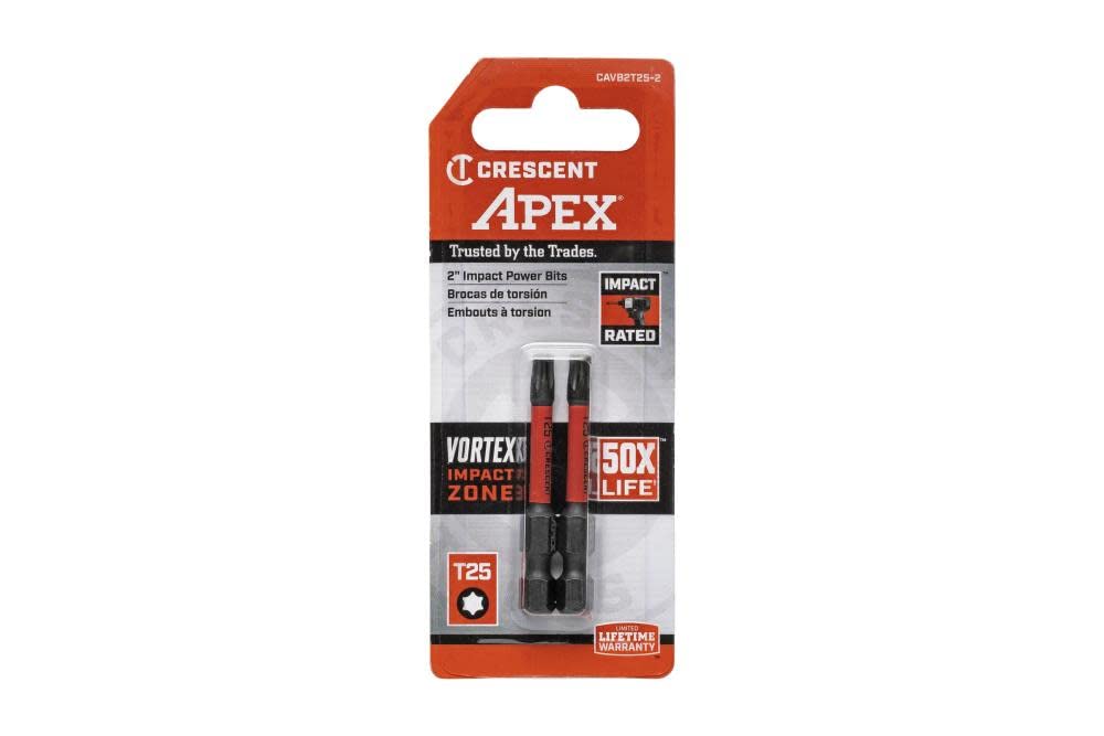 Bit, Apex Vortex, 2" T25, 2Pk (CAVB2T25-2)