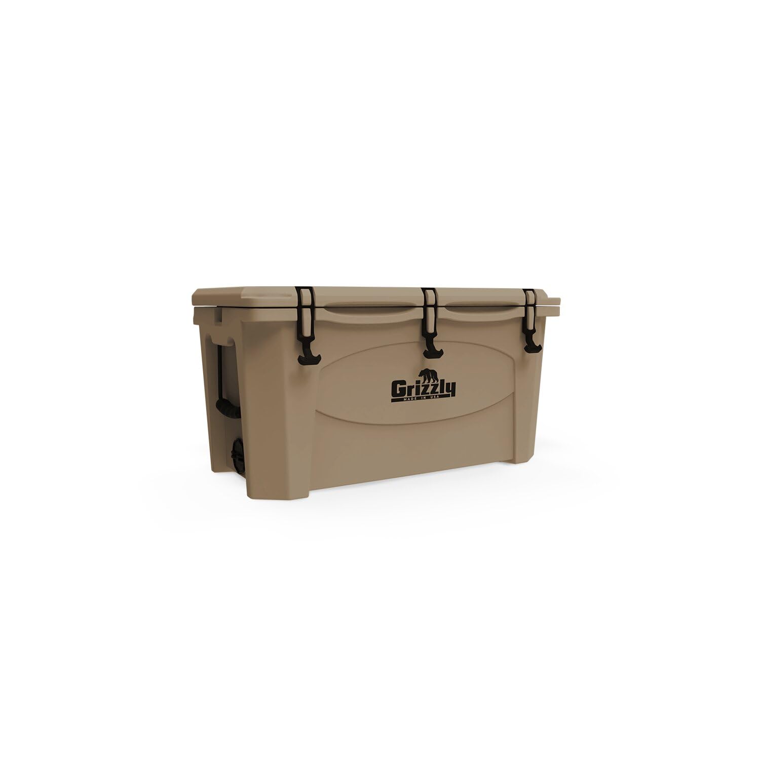 75 Cooler Grizzly | 75 qt Ice Chest Durable Rotomolded Insulated | Made in USA | Warranty for Life | For Beach Boat Camping Fishing Hunting | G75 | Tan
