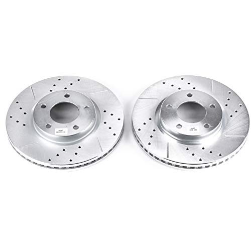 Power Stop Front AR8192XPR Drilled & Slotted Rotor Pair For Ford Edge 2007-2009 Lincoln MKX 2007-2008/Ford Edge 2007-2009 Lincoln MKX 2007-2008 [Vehicle Specific]