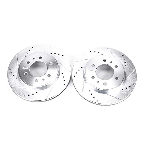 Power Stop AR85130XPR Evolution Front Drilled & Slotted Rotor Pair For Ford F-150 2009 [Model Specific]
