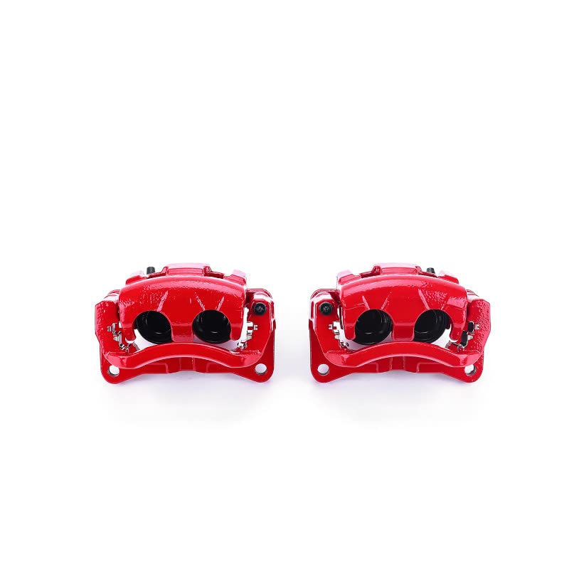 Power Stop S5026A Front Pair of High-Temp Red Powder Coated Calipers For Ford Edge 2007-2014, Lincoln MKX 2007-2009 [Model Specific]