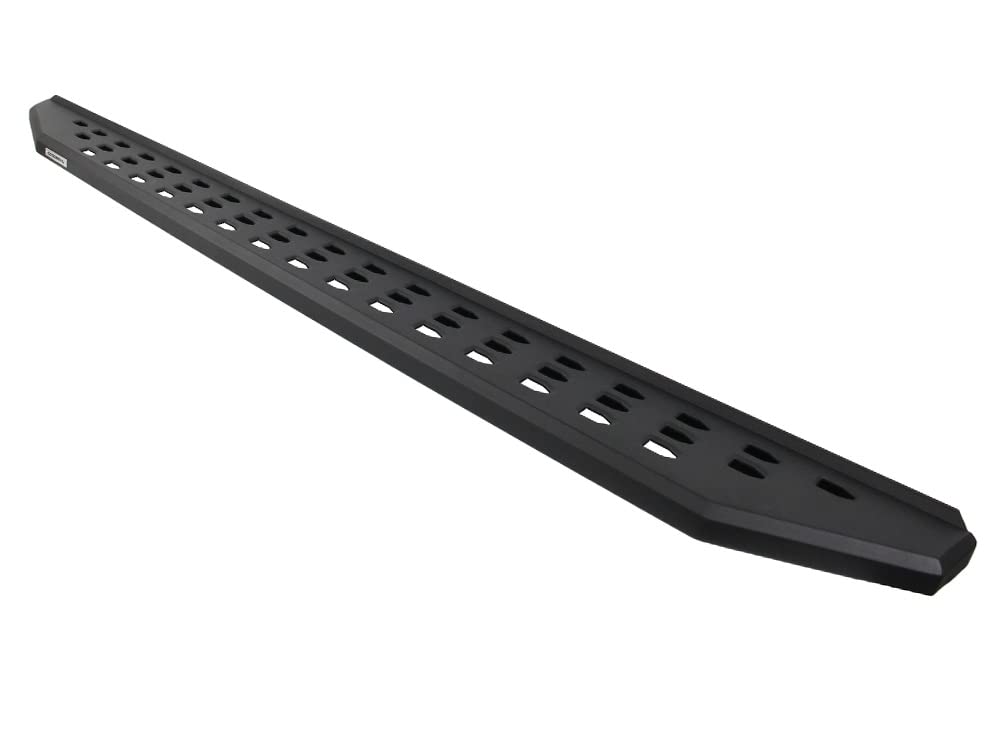 RB20 Running Boards & Brackets Go Rhino | Galvanized Steel, Textured Black | 69451687PC | Fits 2020-2024 Jeep Gladiator JT, 4-Door