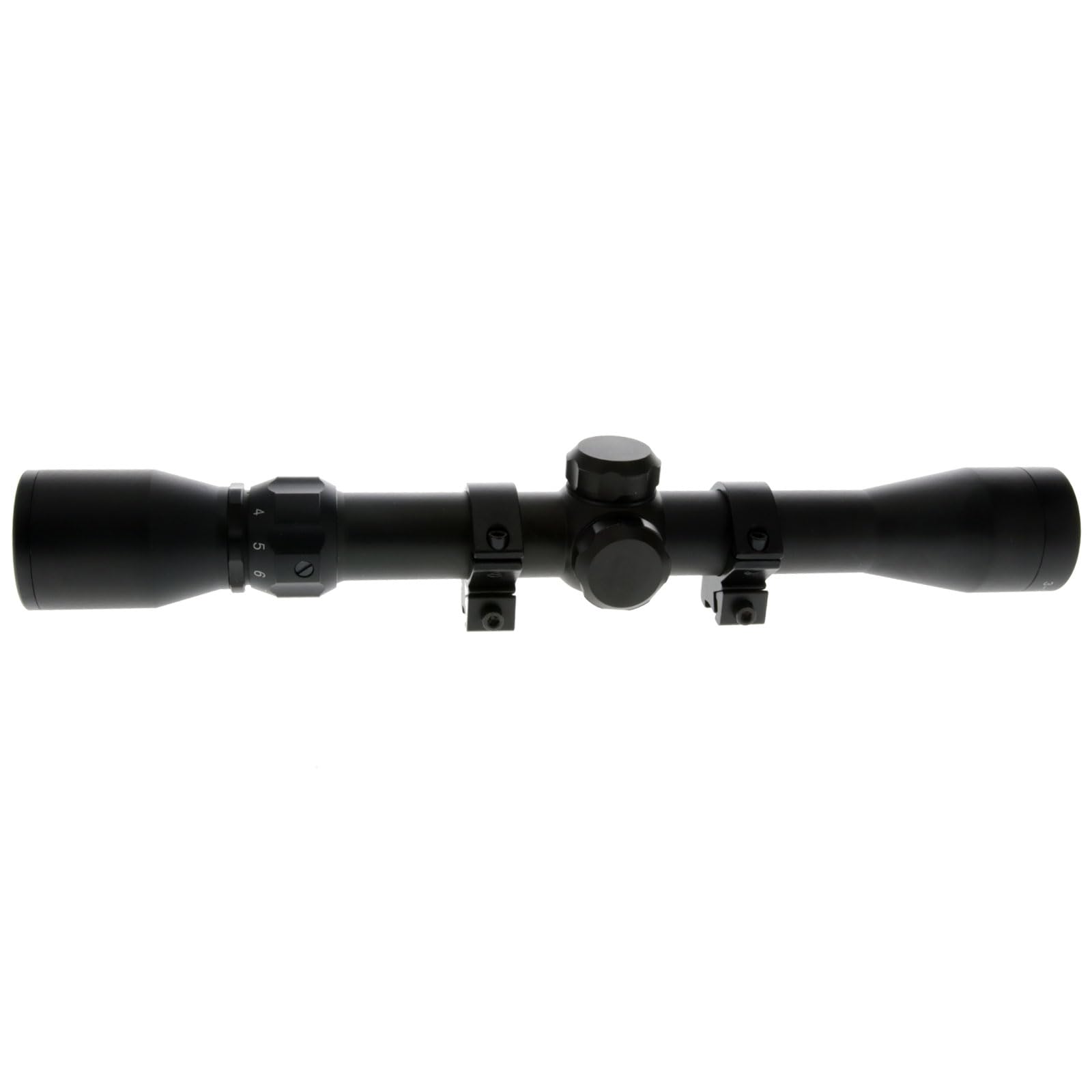 BUCKLINE TRUGLO Tactical Hunting Shooting Durable Waterproof Fogproof 1" Aluminum Tube Riflescope with 3/8" Rimfire Dovetail Mount Rings & Elastic Lens Covers Included, 3-9 x 32mm, Duplex BDC Reticle