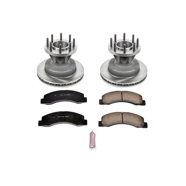 Power Stop Autospecialty KOE6383 Front Replacement Brake Kit-OE Brake Rotors & Ceramic Brake Pads For Ford F-350 Super Duty 2003-2004 [Model Specific]