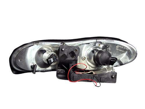 Chevrolet Camaro Anzo USA 121159 Projector Halo/Chrome Clear with Amber Reflectors Headlight Assembly - (Sold in Pairs)