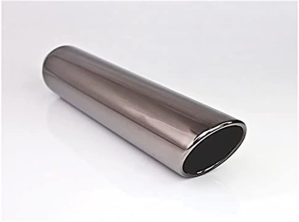 Black Chrome Different Trends 4.00Inx18In Rolled Slant Blk Chrome Exhaust Tip 2.25In Id / 4In Od - DT-244018RBM