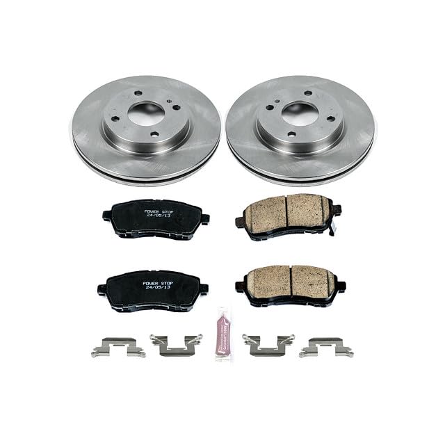 Power Stop Autospecialty KOE5969 Front Replacement Brake Kit-OE Brake Rotors & Ceramic Brake Pads For Ford Fiesta 2011-2019 [Model Specific]