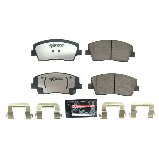 Z26-2117 Power Stop | Z26 Street Warrior Front Carbon Fiber Ceramic Brake Pads For Genesis G70 2019-2022 | Kia Stinger 2018-2021 [Vehicle Specific]