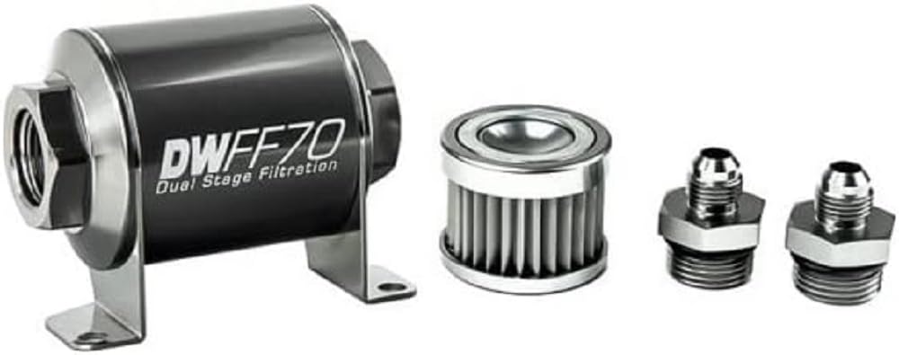 in-line DeatschWerks Fuel Filter and housing kit (8-03-070-005K-6)