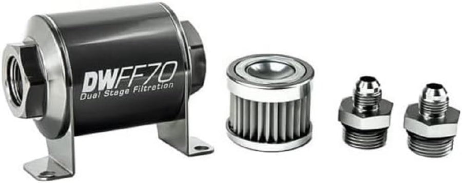 in-line DeatschWerks Fuel Filter and housing kit (8-03-070-005K-6)
