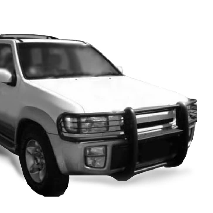 Grille Brush Black Horse Bumper Guard Modular Black Compatible with 1997-2003 Infiniti QX4|1996-2004 Nissan Pathfinder-17NE23MA
