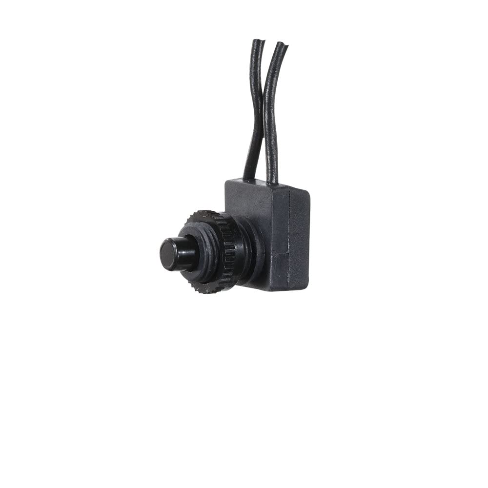 RV Designer S741, On/Off Push Button Switch - 3 Amp - 125VAC with 4.5" Leads - Appliance