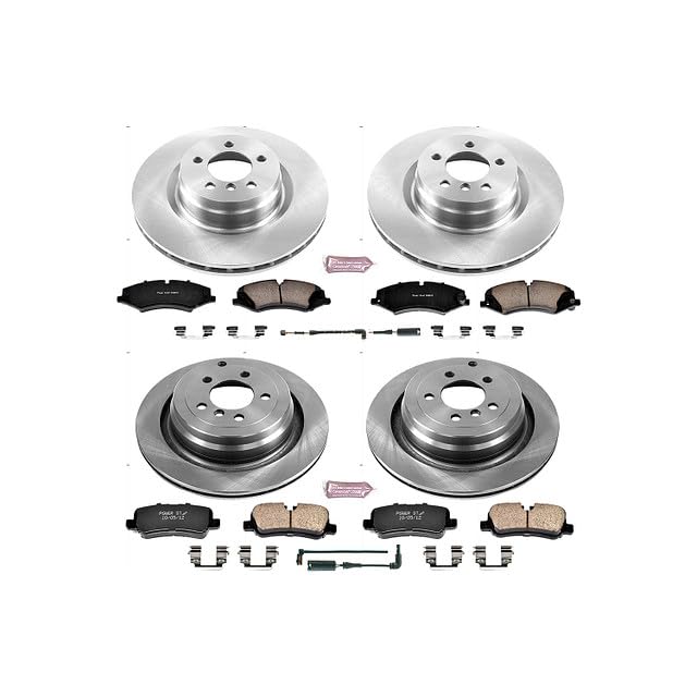 Power Stop Autospecialty KOE6476 Front and Rear Replacement Brake Kit-OE Brake Rotors & Ceramic Brake Pads For Land Rover Range Rover 2010-2012 [Model Specific]