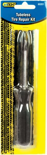 Tire Repair Kit Performance Tool 60201 for Tubeless Tires - Includes Inserting Needle and Repair Plugs for All Radial and Bias Ply Tires