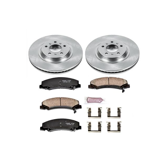 POWERSTOP Autospecialty KOE4654 Front Replacement Brake Kit-OE Brake Rotors & Ceramic Brake Pads For Allure, LaCrosse, Lucerne, Cadillac DTS, Impala, Impala Limited [Model Specific]