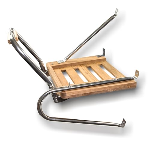 Swim Platform with Ladder for Outboard Motors Whitecap Teak Boat