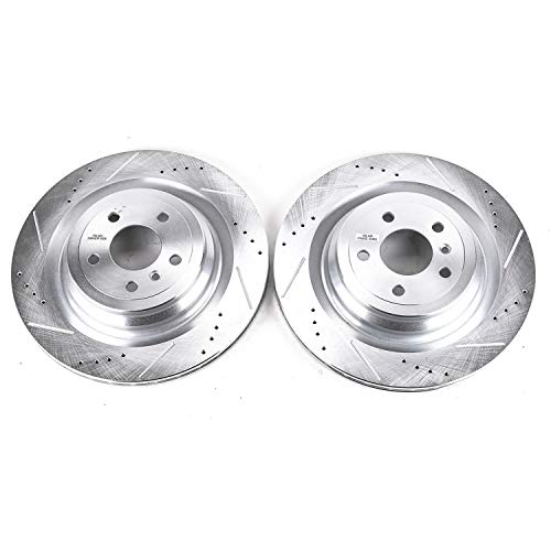 Rear Power Stop EBR1600XPR Evolution Performance Drilled, Slotted & Plated Brake Rotor Pair