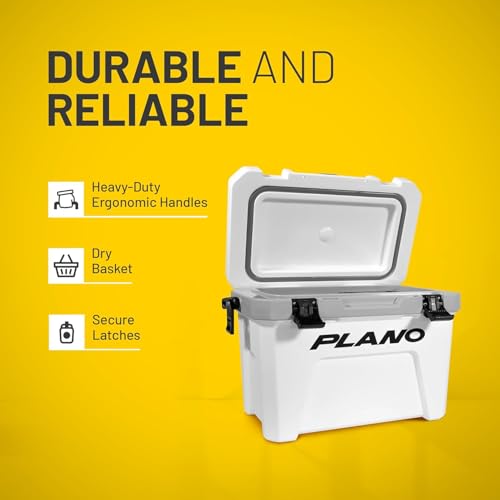 32-Quart Plano Frost Cooler Capacity | Heavy-Duty Insulated Cooler Keeps Ice Up to 5 Days | For Tailgating, Camping and Outdoor Activities