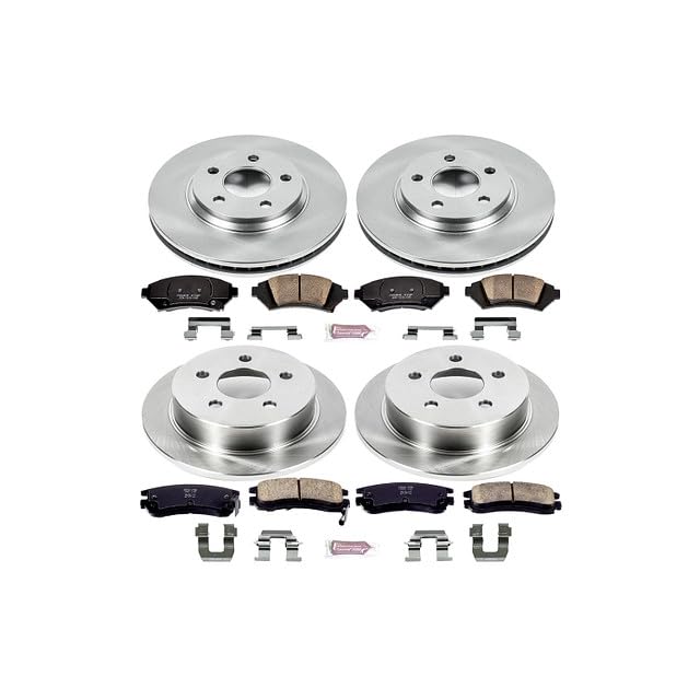 Power Stop Autospecialty KOE5564 Front and Rear Replacement Brake Kit-OE Brake Rotors & Ceramic Brake Pads For Chevrolet Impala 2005, Chevrolet Monte Carlo 2005 [Model Specific]