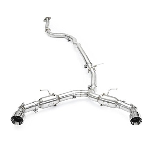 Mishimoto Dual Tip MMEXH-CAM4-16DTPP Pro Cat-Back Exhaust Fits Chevrolet Camaro 2.0T 2016-2018 Polished Tips