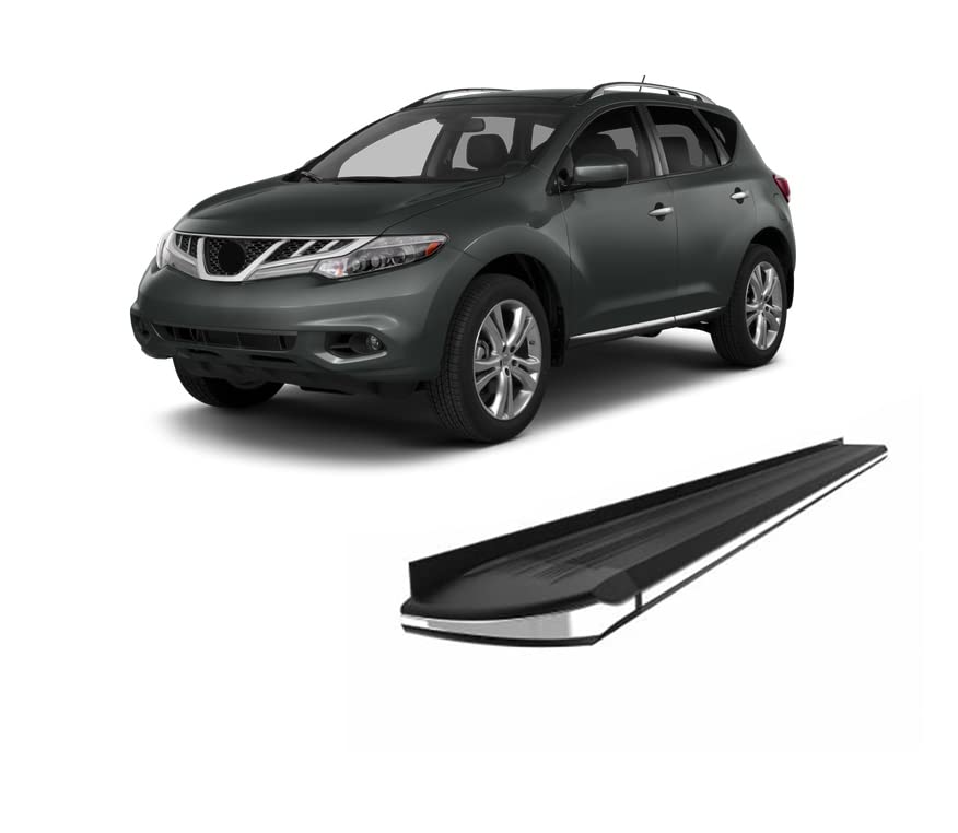 Exceed Black Horse Running Boards Compatible with 2009-2014 Nissan Murano (Excludes 2-Door Model)-EX-NIMU