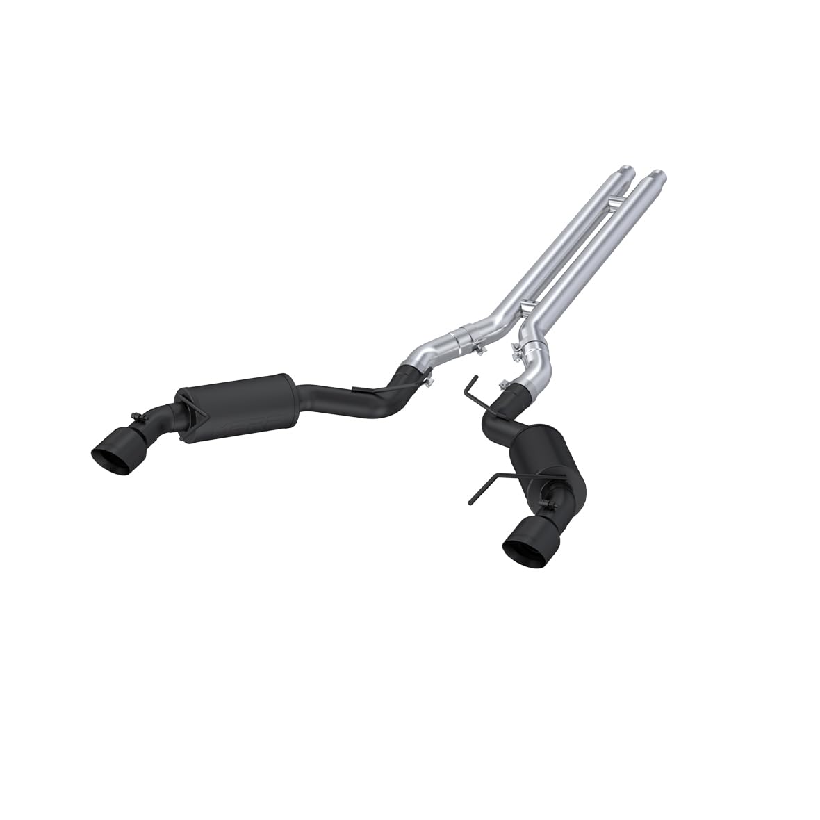 3" MBRP Cat Back, Dual Split Rear, Street Version Exhaust System with 4.5" Tips (Black Coated)