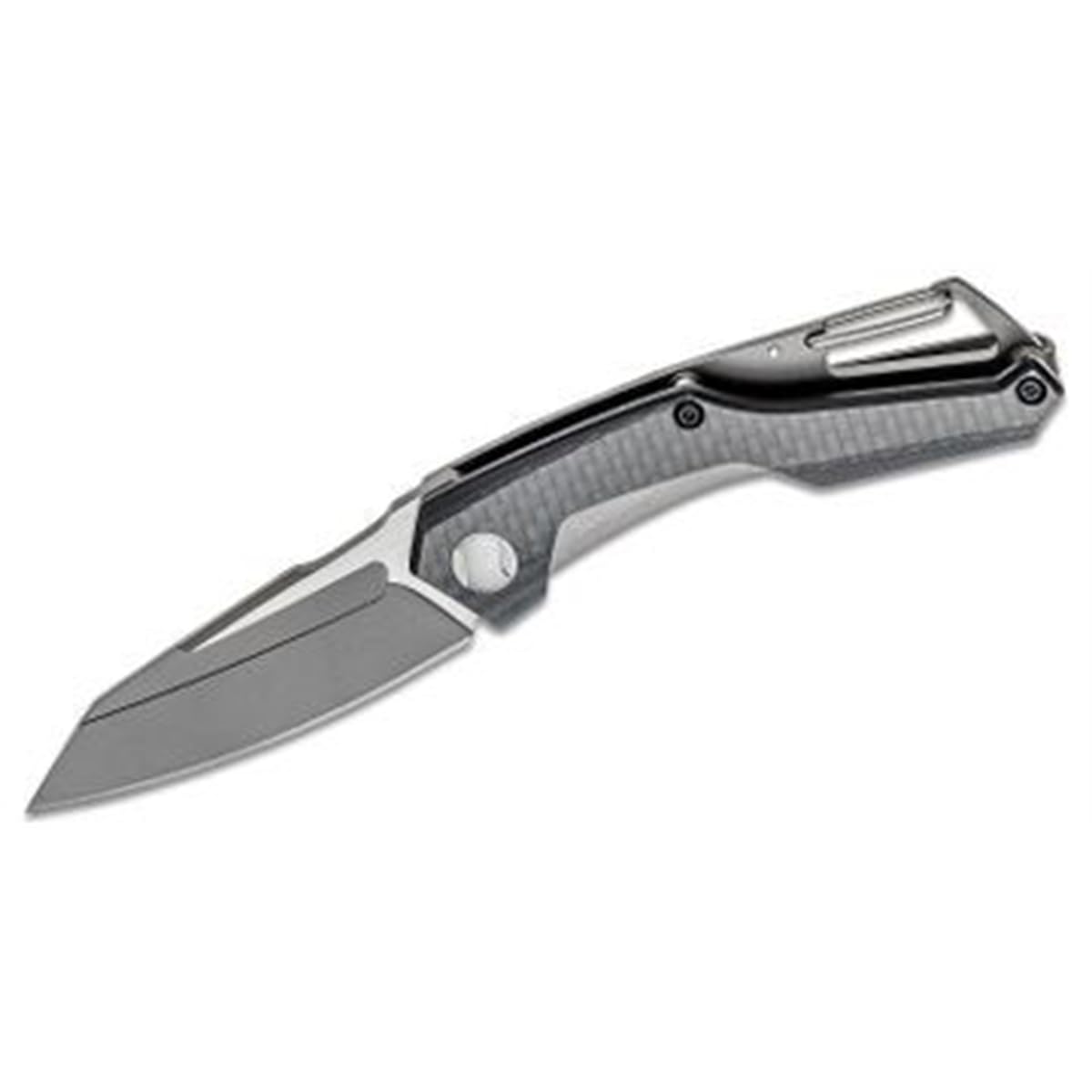Lightweight Kershaw Reverb (1220) Folding Pocket Knife with 2.5 In. 8Cr13MoV Stainless Steel Blade; Features Carabiner Clip, Frame Lock, and Single Position Extra Deep Carry Pocket Clip; 1.6 oz.