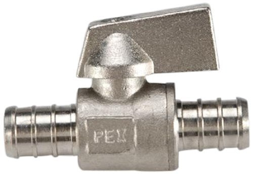 1/4 Turn BestPEX Chrome Metal Straight Valve, 0.5" Size