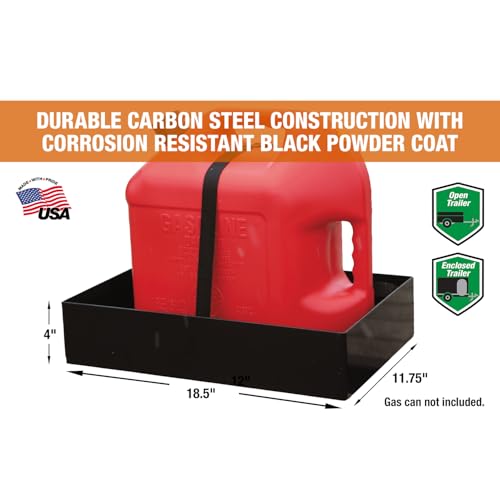 Buyers Products LT30 Gas Rack Container for Open & Enclosed Landscape Trucks and Trailers, 2.5/5 Gallon Can Holder, Made In The USA, Landscape Trailer Accessories, Lawn Care Equipment, Landscape Tools
