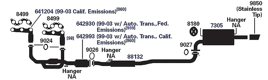 Exhaust Muffler AP Exhaust Products 7305