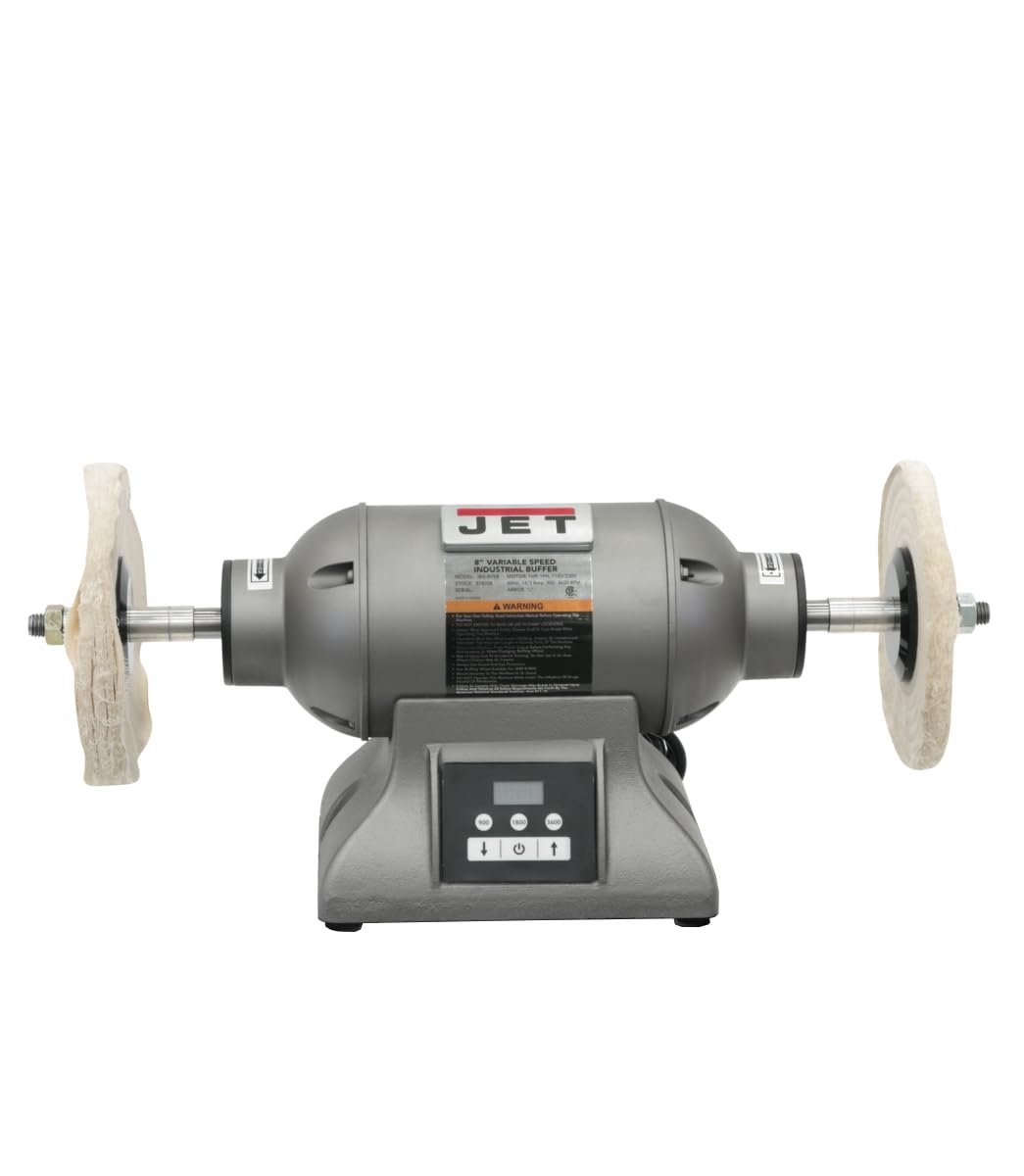 JET 8-Inch Bench Buffer Industrial, Variable Speed, 1 HP, 115/230V 1Ph (IBG-8VSB)