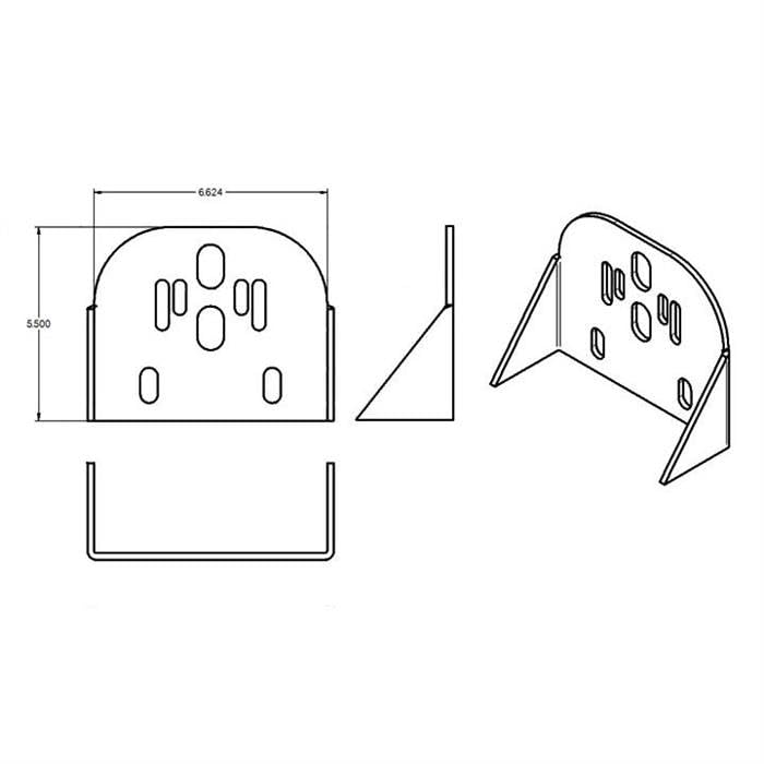 Air Spring Upper Bracket | Side Frame, Weld-On