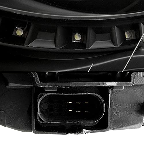 Headlight Xtune PRO-JH-AA406-DRL-BK (Audi A4 06-08 Projector s - Halogen Model Only (Not Compatible With Xenon/HID and Convertible Model) - DRL LED - Black)
