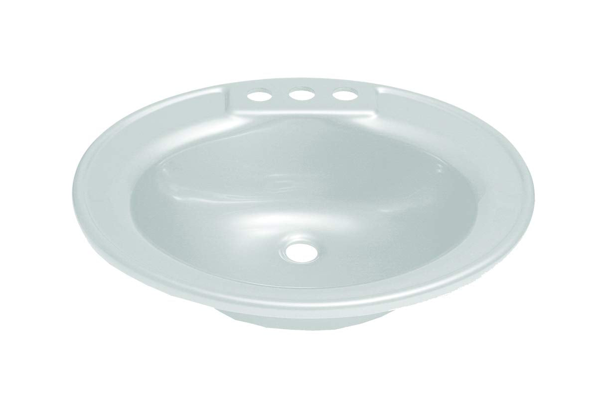 Lippert Oval Replacement Lavatory Sink for RVs, Manufactured Homes, Travel Trailers, 5th Wheels and Motorhomes