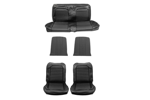 Full Set Scott Drake 65CV-S-FULL-BK Convertible Standard Upholstery - Black