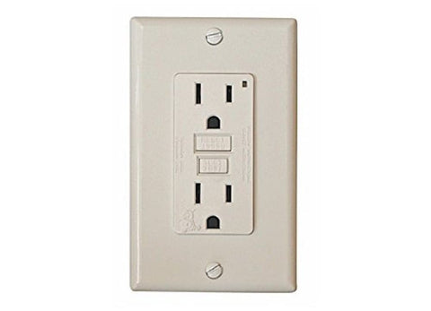 Diamond Group 15 Amp VGF15W-WHITE Grd Receptacle Fault with Power Light White