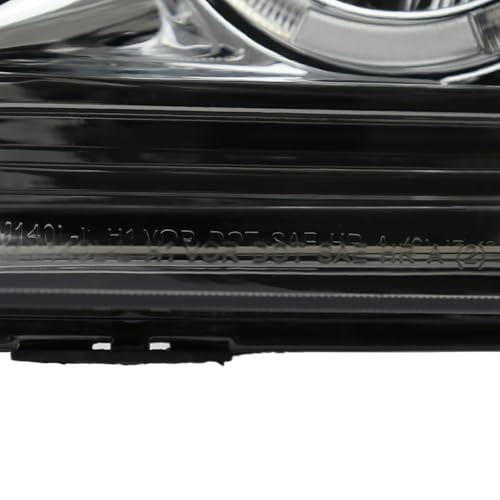 Halo LED SPEC-D TUNING Glossy Black Projector Headlights Compatible with 2007-2013 Chevy Silverado 1500, 2007-2014 Chevy Silverado 2500HD/3500HD, Left + Right Pair Headlamps Assembly