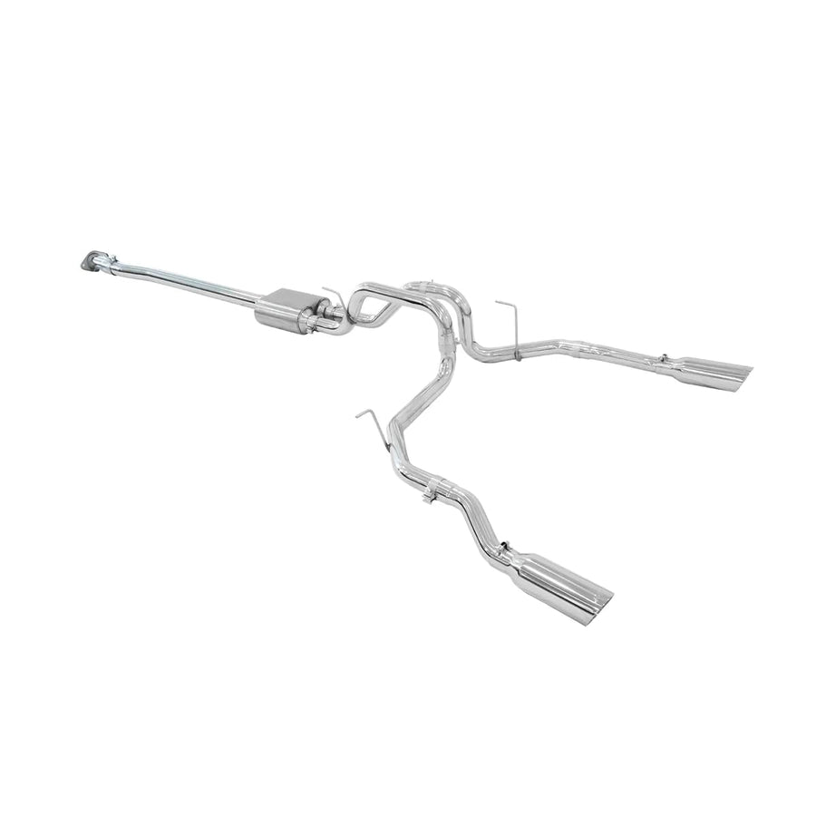 Cat-Back Exhaust Systems 2009-2014 Ford F150 Dual Exit Polished Tubes Polished Tips