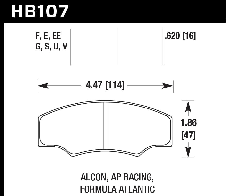 Hawk Performance ER-1 Motorsport HB107D.620 Brake Pads