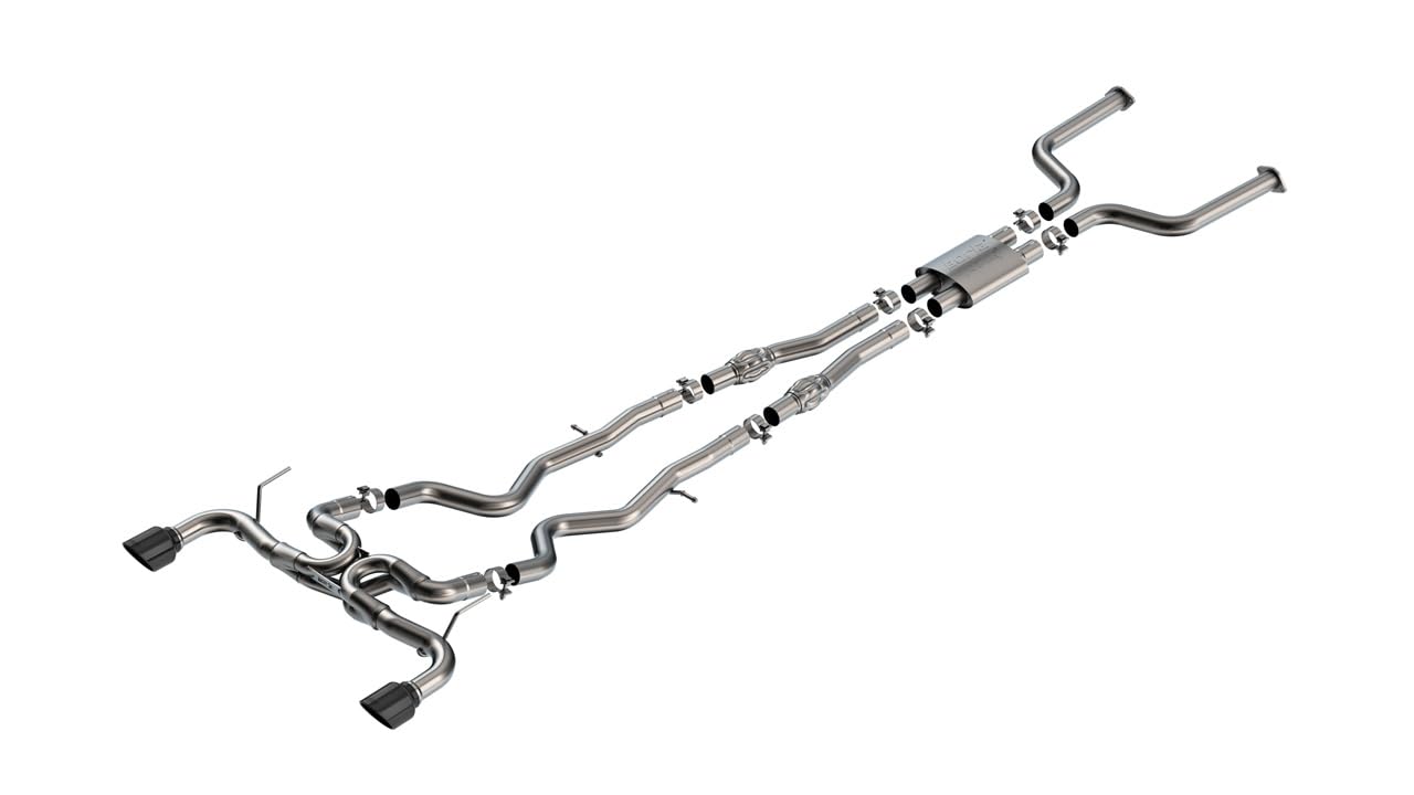 Borla Cat-Back Exhaust ATAK for Infinity Q50 (Auto V6) - 4.5in Black Chrome Tip