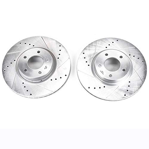 Power Stop Front JBR1315XPR Evolution Drilled & Slotted Rotor Pair For Mazda 3 2007-2013 [Model Specific]