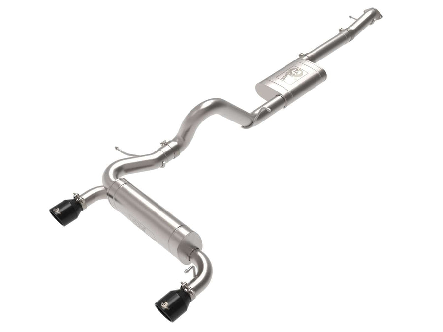aFe Power 3 IN to 2-1/2 IN Vulcan Series Stainless Steel Cat-Back Exhaust System Black Fit Ford Bronco 21-22 L4-2.3L (t)/V6-2.7L (tt) 49-33138-B