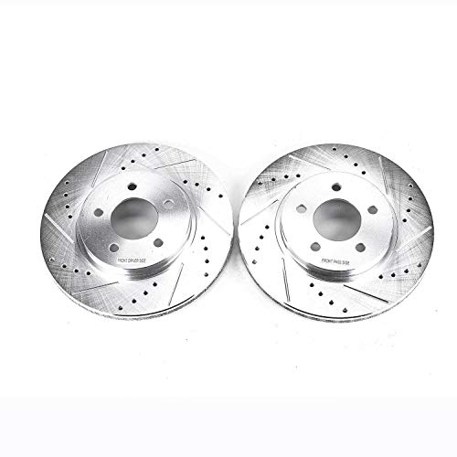 Power Stop Front AR85103XPR Drilled & Slotted Evolution Rotor Pair